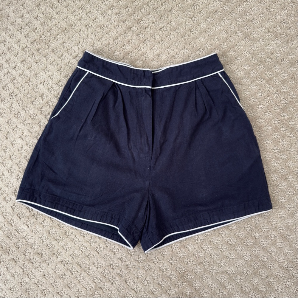 Commense Navy Shorts with White Accents
